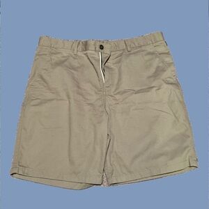 Men's Tan Flat Front Shorts